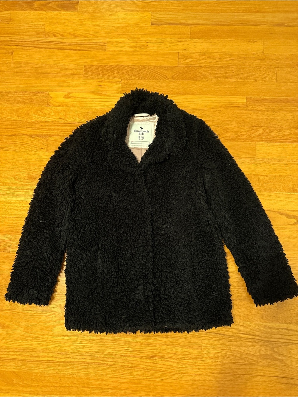 abercrombie kids Black Teddy Sherpa Jacket